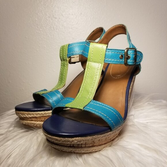 Hush Puppies Color Block Wedge Espadrilles in Size 8.5. - Picture 4 of 11